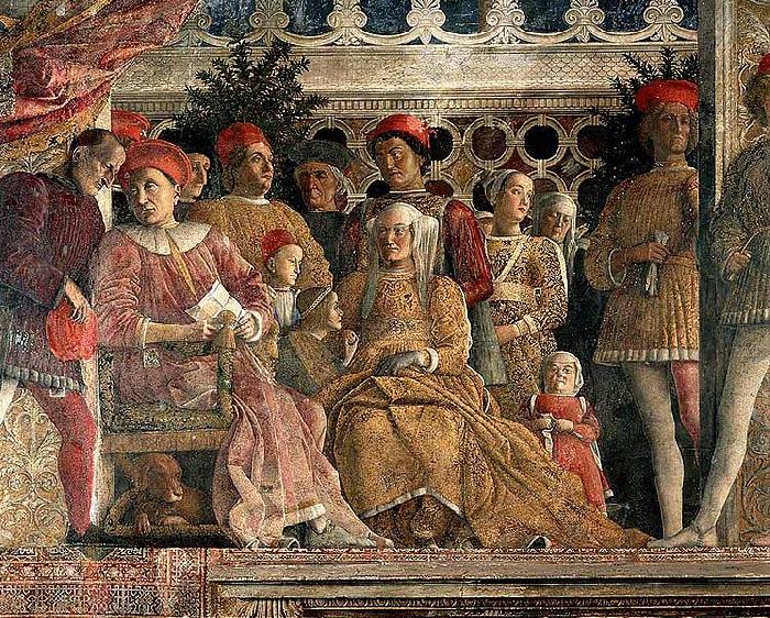 Andrea Mantegna The court of Mantua, fresco for the Camera degli Sposi of Palazzo Ducale, Mantua. oil painting image